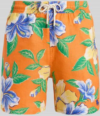 Polo Ralph Lauren Regular Fit Shorts aus reinem Leinen in Orange, Gr&ouml;&szlig;e XXL