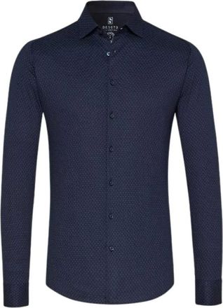 DeSoto Casual Shirt - Heren - Overhemden - Blauw - Maat: XL