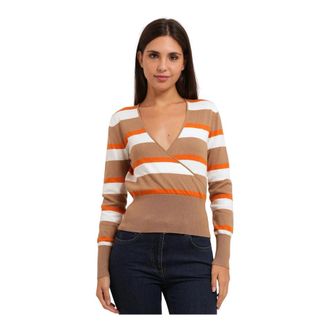 Pennyblack Trui met wijde hals - Dames - V-hals truien - Beige - XL - Truien & Vesten