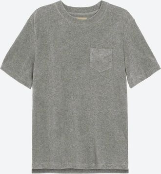 OAS Mens Solid Terry Tee In Grey