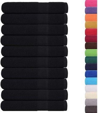 vidaXL Asciugamani 10 pz Neri 100x200 cm 360 g/m&sup2; 100% Cotone - Vidaxl