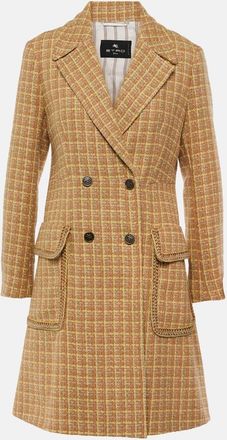 Etro Prince of Wales wool-blend coat