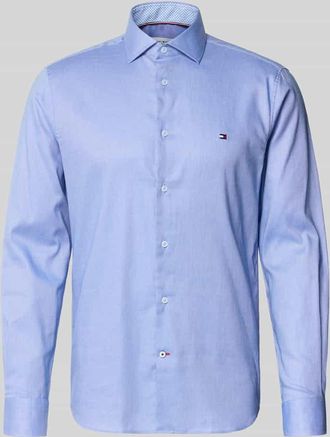 Tommy Hilfiger Tailored Slim Fit Freizeithemd aus Baumwoll-Mix in Bleu, Gr&ouml;&szlig;e 38