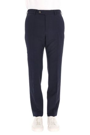 Pantaloni Torino Slim Jogger Virgin Wool Embossed Trousers