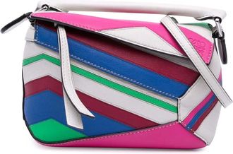 Loewe Pre-owned Loewe Mini Calfskin Zigzag Puzzle Edge Satchel Ladies 52130