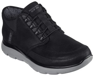 Skechers Slip-On Sneaker SKECHERS SUMMITS, Herren, Gr. 48,5, schwarz, Textil, Schuhe Slip-On Sneaker, Schn&uuml;rboots, Mid Cut Sneaker mit Hands Free Slip-Ins