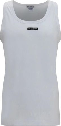 Dolce & Gabbana Marcello Tank Top - Dames - Tops - Wit - Maat: XL Katoen