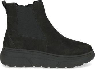 Caprice Zwarte Casual Gesloten Booties Vrouwen - Dames - Chelseaboots - Zwart - 39 EU - Leer - Schoenen