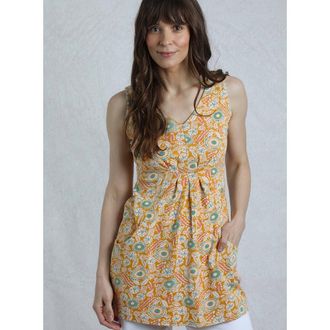 Weird Fish Indus Printed Jersey Tunic in Deep Amber at Nordstrom, Size 14