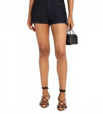 Frame Denim Mid Rise Hang Short In Rinse