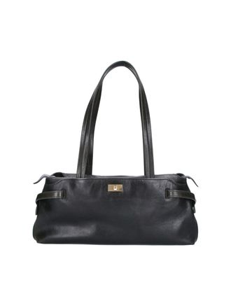 Anya Hindmarch Black Wilson Leather Shoulder Bag