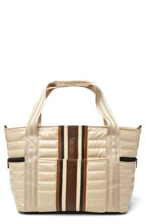 Think Royln Jetset Wingman Tote in Blonde Patent/Colorblock at Nordstrom