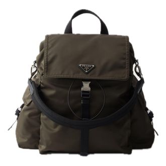 Prada Explore Re-Nylon and Leather Backpack Forest 2VZ118-2DW3-F05VI