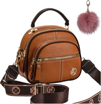 Generic Classic Multi Compartment Crossbody Bag - Womens Stylish Handbag, Large Capacity Retro Shoulder Bag