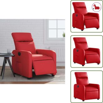 vidaXL Poltrona con motore elettrico - vidaXL Poltrona Reclinabile Elettrica Rossa in Similpelle - Poltrona con funzione di reclinazione