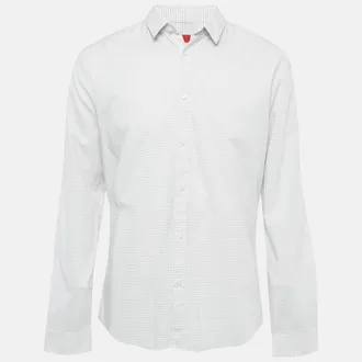 HUGO BOSS Red Label White Textured Extra Slim Fit Shirt