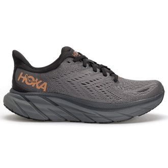 Hoka One One Hoka Clifton 8 Textile Womens Low Top Trainers - Anthracite Copper - Size:UK 6.5