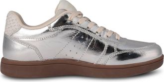 Woden Womens Bjork Leather Sneaker In Silver