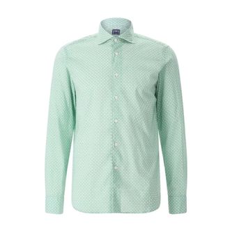 Fedeli Casual Shirts, male, Green, Size: 2XL Sean Long-Sleeve Shirt