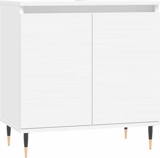 vidaXL Armario De Ba&ntilde;o Madera De Ingenier&iacute;a Blanco 58x33x60 Cm Vidaxl