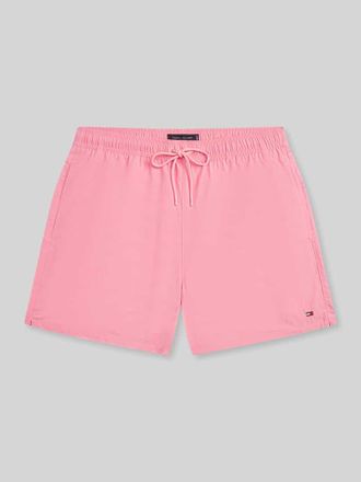Tommy Hilfiger Regular Fit Badeshorts mit Logo-Stitching in Rosa, Gr&ouml;&szlig;e XXL