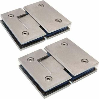 OEM Paquete De 2 Bisagras Para Puerta De Ducha De Vidrio Con Soporte De Vidrio, Apertura Y Cierre De 180 Grados, Abrazadera De Acero Inoxidable 304