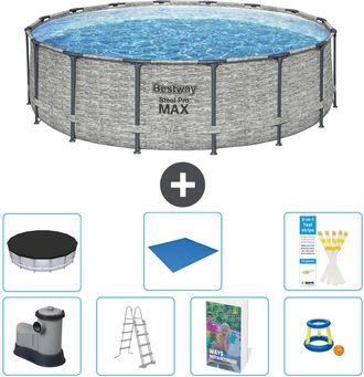 Bestway Piscina Bestway Steel Pro Max Redonda - 488x122 Cm - 8-piezas S568