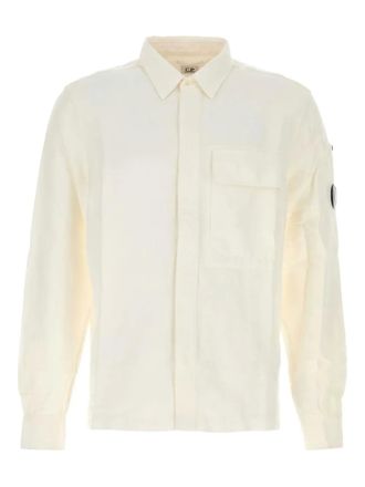 C.P. Company pocketed shirt - men - Cotton/Linen/Flax - L - Neutrals