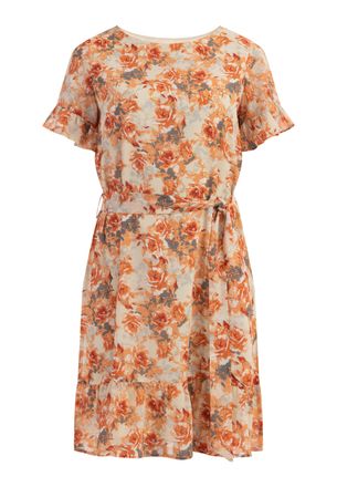 Usha Jurk Dames Oranje lichtgeel