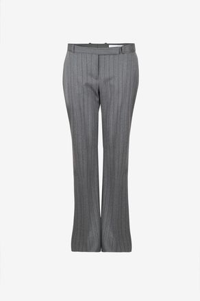 Alexander McQueen Ausgestellte Fischgrat-Wollhose mit niedrigem Bund Bumster