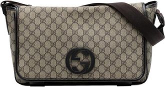 Gucci Pre-owned Gucci GG Supreme Interlocking G Crossbody Ladies 223661 204046