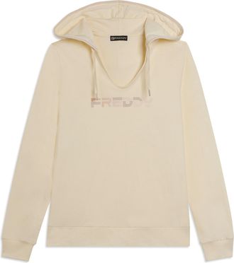 Freddy Felpa Scollo a V con Cappuccio e Logo FREDDY olografico