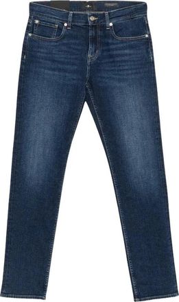 7 For All Mankind Slimmy 3TQ - Heren - Slim Fit Jeans - Blauw - W34 - Jeans