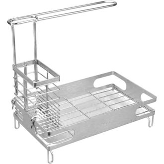 OEM Soporte De Acero Inoxidable Para Esponjas De Fregadero, Organizador Para Esponjas Y Cepillos, Pr&aacute;ctico Almacenamiento - Crezuo