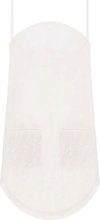 Courrèges Abito corto con ricamo in pizzo - Bianco