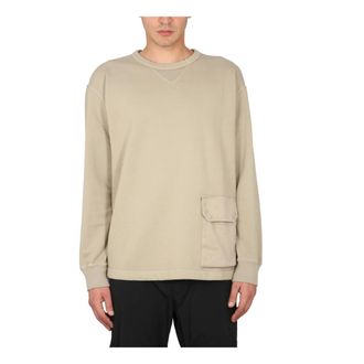 Ten c Sweatshirts, male, Beige, Size: 2XL Felpa Girocollo