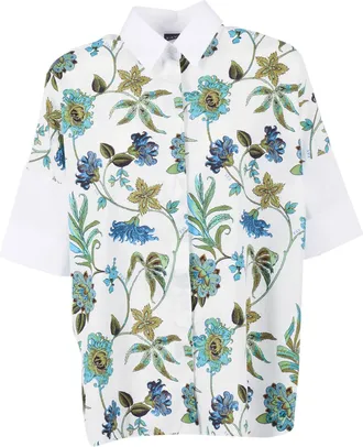Fay Floral Print Short Sleeve Casual Shirt