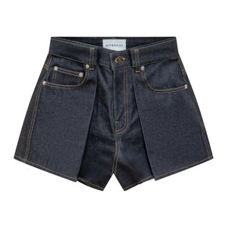 Givenchy Pinch Shorts - Dames - Denim shorts - Blauw - W26 - Katoen - Korte Broeken