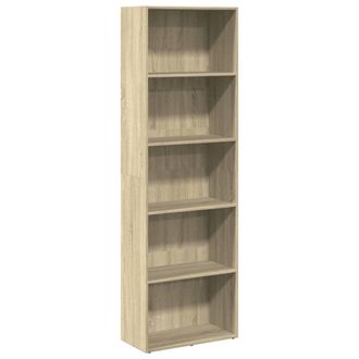 Berkfield Home Bookcase Sonoma Oak 60x30x189 cm Engineered Wood in Light Tan | Size: 60 x 30 x 189 cm