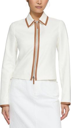 Lafayette 148 New York Collared Zip Front Jacket