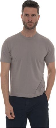 Hindustrie Katoenen Jersey T-shirt met Zijopeningen - Heren - T-shirts - Grijs - 3XL - Katoen - Tops