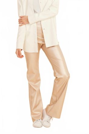 Dolce Cabo Vegan Leather Boot Pull On Pant In Champagne