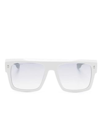 Dsquared2 Eyewear logo-plaque square-frame sunglasses - men - Acetate - 56 - White