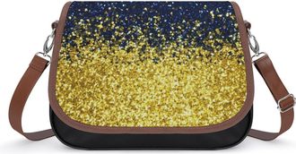 Generic Glitter Pattern Ukraine Flag Small Womens Crossbody Bags Shoulder Handbag with Adjustable Strap for Travel