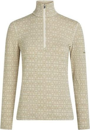 Icebreaker Merino 260 Oasis L/S Half Zip Alpine Geo Merinounterw&auml;sche f&uuml;r Damen | beige