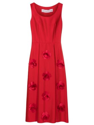 Gloria Coelho 50s sleeveless midi dress - Red