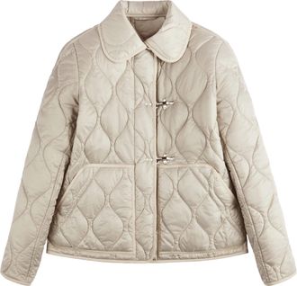 Fay Quilted Short Coat with Toggle Closures