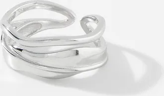 Simons Womens Triple-effect silver ring