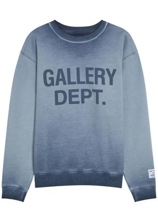 Gallery Dept. Logo-print Washed Cotton Sweatshirt - Blue - XL