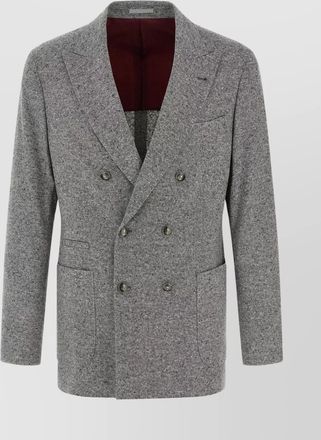 Brunello Cucinelli tailored double-breasted blazer featuring pockets